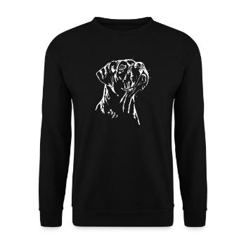 Cane Corso Portrait Chien Chiens Wilsigns - Sweat-shirt Unisexe - noir - Devant - Alina (178cm) & Michal (187cm)