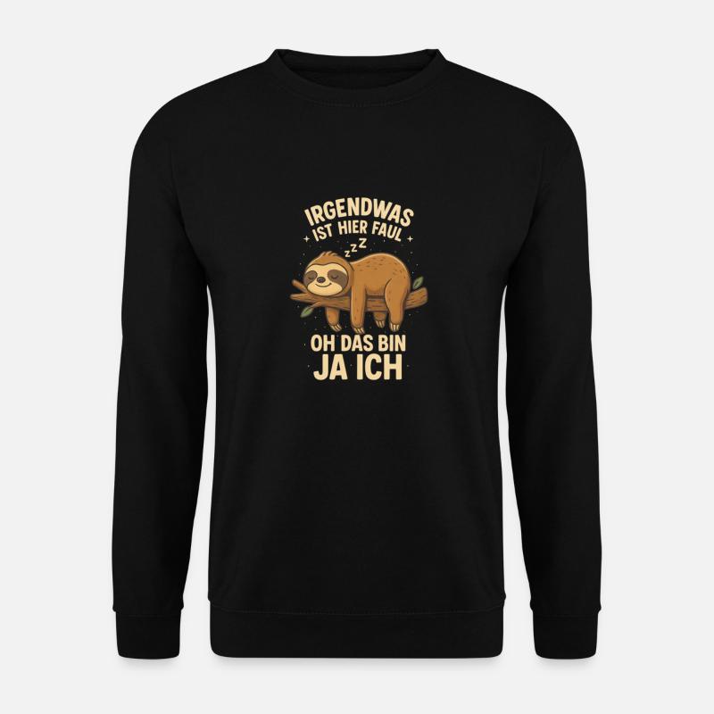 Sloth Office Saying Lazy - Unisex Sweatshirt - black