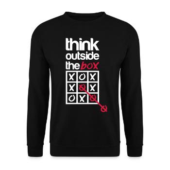 Think outside the box - Sweat-shirt Unisexe - noir - Devant - Alina (178cm) & Michal (187cm)
