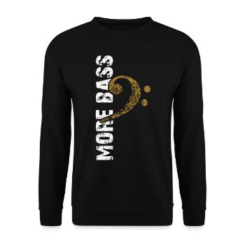 Plus basse - clé de basse - Sweat-shirt Unisexe - noir - Devant - Alina (178cm) & Michal (187cm)