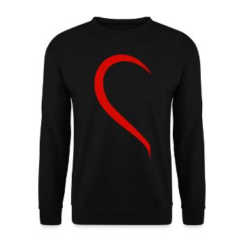 Coeur rouge Amour - Sweat-shirt Unisexe - noir - Devant - Alina (178cm) & Michal (187cm)