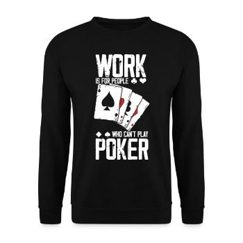 Poker - Unisex Pullover - Schwarz - Vorne - Alina (178cm) & Michal (187cm)