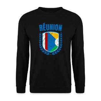 Réunion - Sweat-shirt Unisexe - noir - Devant - Alina (178cm) & Michal (187cm)