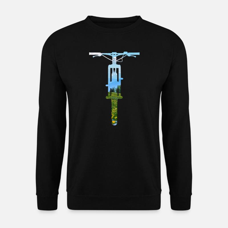 MTB - Alpen - Berge - BIN DER MOTOR - Mountainbike - Unisex Pullover - Schwarz