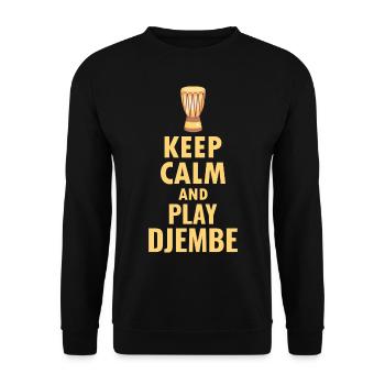 Djembe Player Drummer Music Drum Musician - Unisex Sweatshirt - black - Front - Alina (178cm) & Michal (187cm)