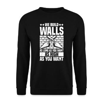 Briqueteur Maçon - Sweat-shirt Unisexe - noir - Devant - Alina (178cm) & Michal (187cm)