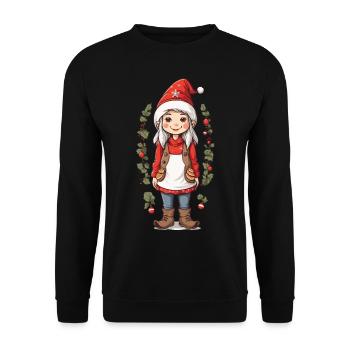 Noël nordique Gnome elfe Mama Gnome Design - Sweat-shirt Unisexe - noir - Devant - Alina (178cm) & Michal (187cm)