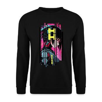 Cyborg Woman symbole futurisque - Sweat-shirt Unisexe - noir - Devant - Alina (178cm) & Michal (187cm)