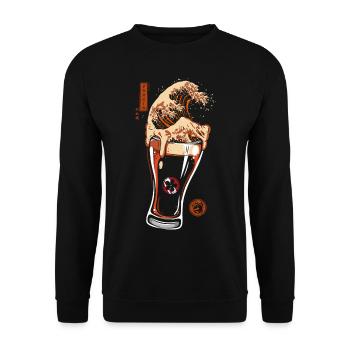 Great Wave Glass Beer - Sweat-shirt Unisexe - noir - Devant - Alina (178cm) & Michal (187cm)
