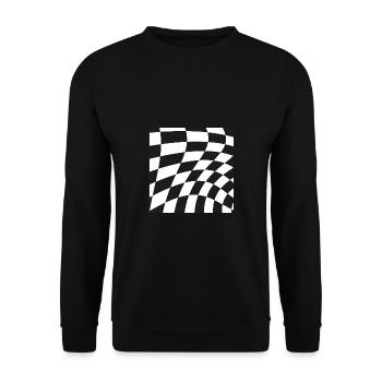 Optical illusion pattern shapes geometry gift - Unisex Sweatshirt - black - Front - Alina (178cm) & Michal (187cm)