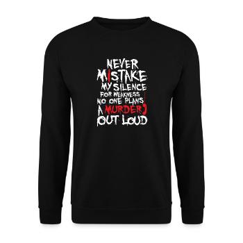 Halloween T Shirt - Unisex Sweatshirt - black - Front - Alina (178cm) & Michal (187cm)