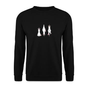 Licornes en pose méditative - Sweat-shirt Unisexe - noir - Devant - Alina (178cm) & Michal (187cm)