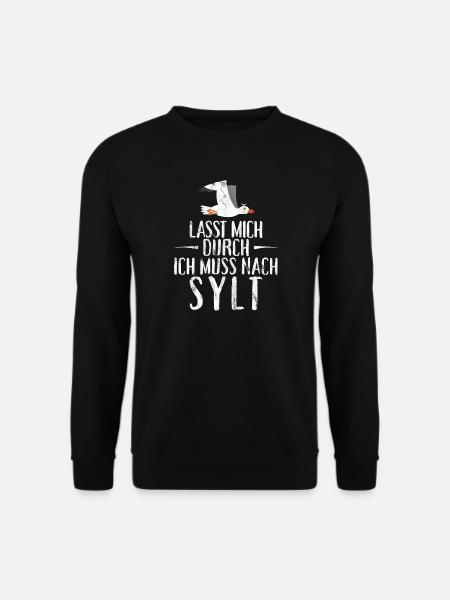 Lasst mich durch ich muss nach Sylt Möwe - Unisex Pullover - Schwarz
