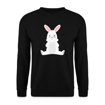 Rabbit Rabbit - Unisex Sweatshirt - black - Front - Alina (178cm) & Michal (187cm)