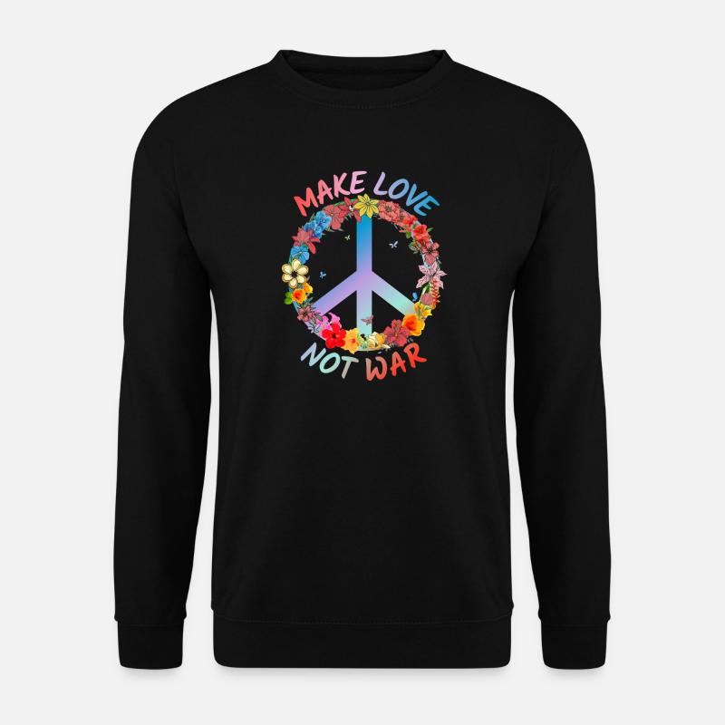 Make Love Not War - Unisex Pullover - Schwarz