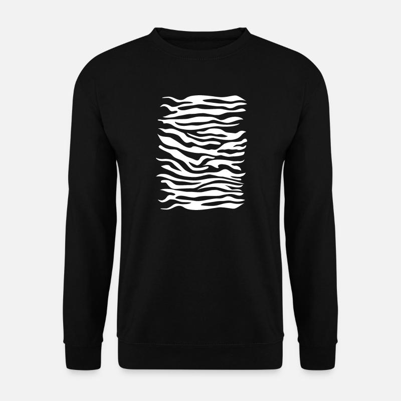 Zebra Muster weiss - Unisex Pullover - Schwarz