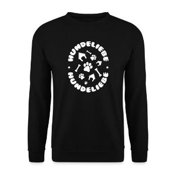 Hundeliebe - Unisex Pullover - Schwarz - Vorne - Alina (178cm) & Michal (187cm)