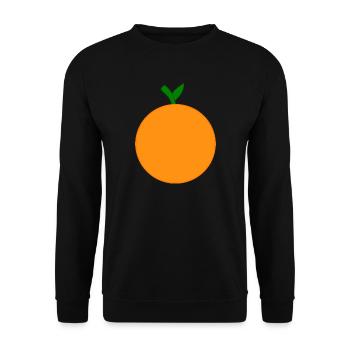 Oranges Fruits Fruits Costume Carnaval Carnaval - Sweat-shirt Unisexe - noir - Devant - Alina (178cm) & Michal (187cm)