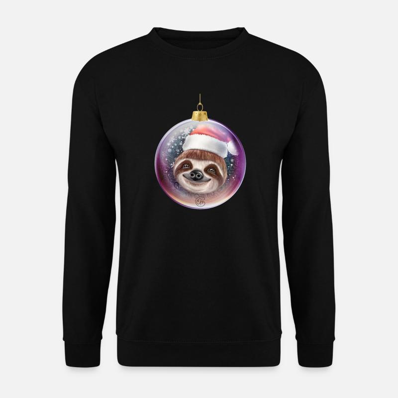 Lustiges Faultier zu Weihnachten - Unisex Pullover - Schwarz
