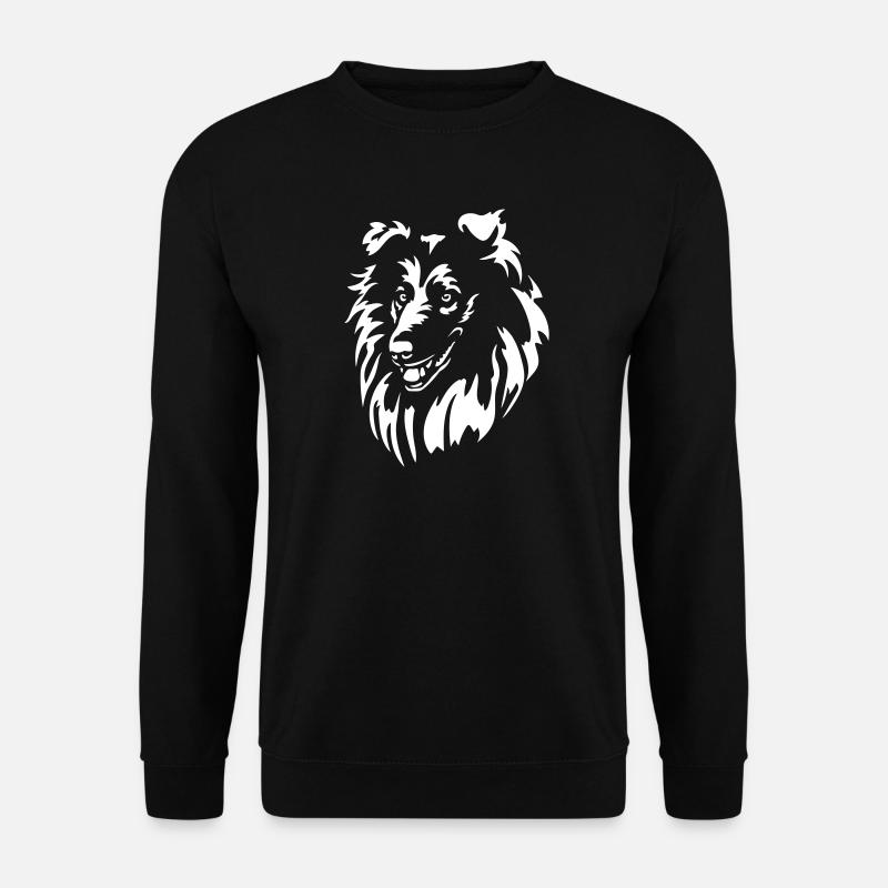 Collie Kopf "Black Edition" - Unisex Pullover - Schwarz