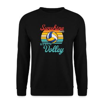 Design Beach Volleyball - Unisex Sweatshirt - black - Front - Alina (178cm) & Michal (187cm)