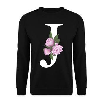 J - Unisex Pullover - Schwarz - Vorne - Alina (178cm) & Michal (187cm)