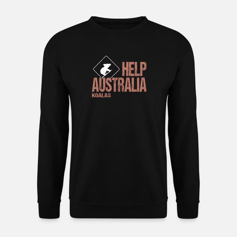 HELP AUSTRALIA KOALAS - Unisex Sweatshirt - black