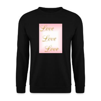Love - self-love - true love - Unisex Sweatshirt - black - Front - Alina (178cm) & Michal (187cm)