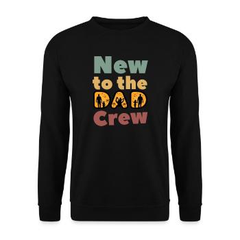 New to the DAD CREW - Unisex Pullover - Schwarz - Vorne - Alina (178cm) & Michal (187cm)