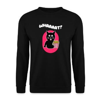 Popcorn Cat Movies Streaming Movie Watch Series - Sweat-shirt Unisexe - noir - Devant - Alina (178cm) & Michal (187cm)
