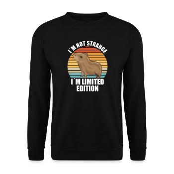 Motif animalier du zoo de Capybara - Sweat-shirt Unisexe - noir - Devant - Alina (178cm) & Michal (187cm)