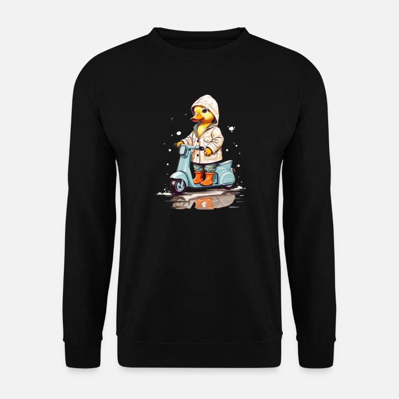Duck with Roller - Unisex Sweatshirt - black