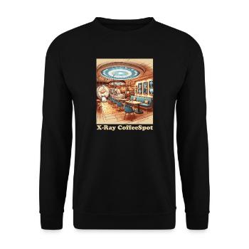 Cafe Radiology Medical Art Barista Manip Radio - Unisex Sweatshirt - black - Front - Alina (178cm) & Michal (187cm)
