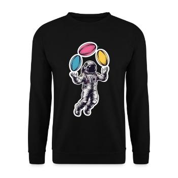Astronaute Rugby Espace Espace Apesanteur - Sweat-shirt Unisexe - noir - Devant - Alina (178cm) & Michal (187cm)