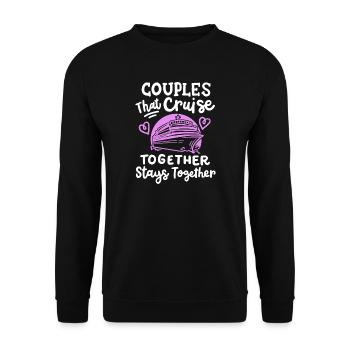 Kreuzfahrt für Paare - Unisex Pullover - Schwarz - Vorne - Alina (178cm) & Michal (187cm)