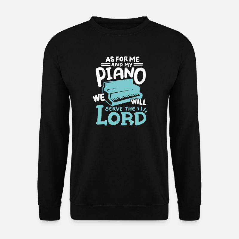 Pianist Christlich Klavierspieler - Unisex Pullover - Schwarz