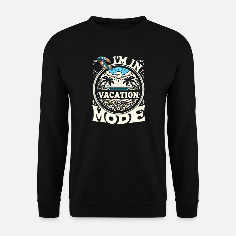 Ich bin im Urlaubsmodus Vacation mode - Unisex Pullover - Schwarz