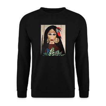 Schamanin - Unisex Pullover - Schwarz - Vorne - Alina (178cm) & Michal (187cm)