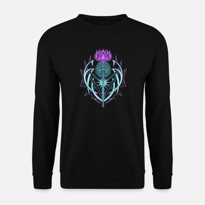 Thistle Shield Celtic Knots Thistle Lover - Unisex Sweatshirt - black