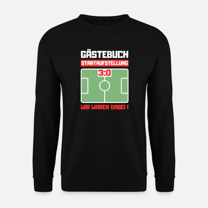 Gästebuch 30. Geburtstag Fußball - Unisex Pullover - Schwarz