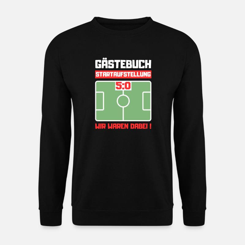 Gästebuch 50. Geburtstag Fußball - Unisex Pullover - Schwarz