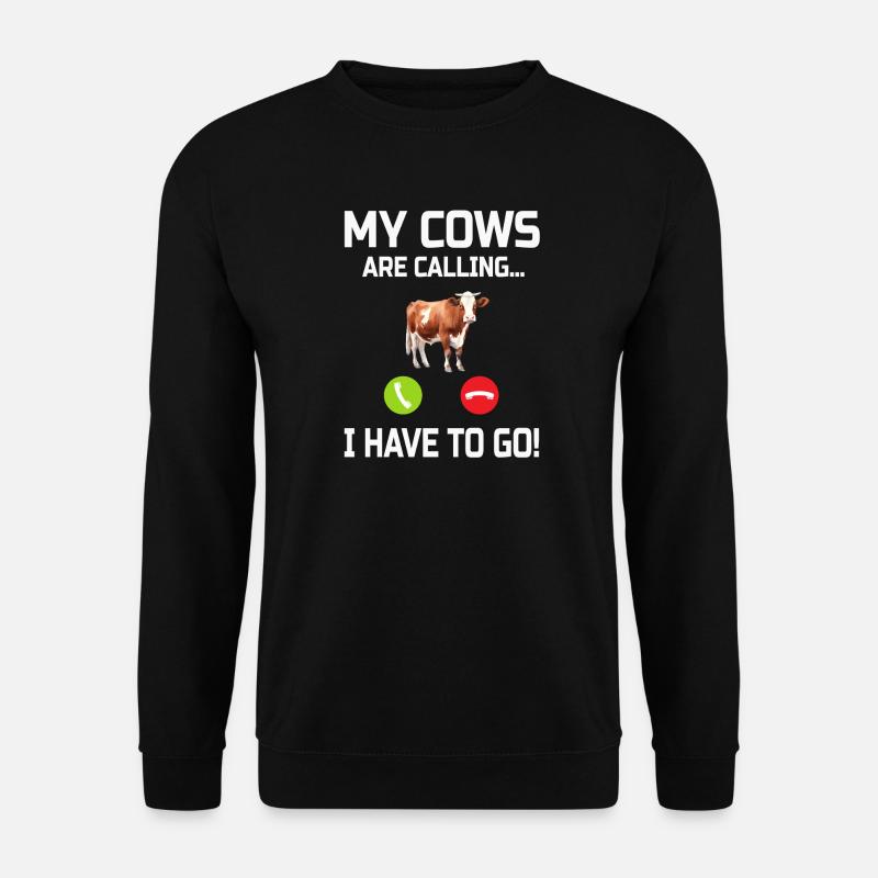 Kuh Kühe - Unisex Pullover - Schwarz