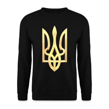 Armoiries de l’Ukraine Cadeau ukrainien Trysub Trident - Sweat-shirt Unisexe - noir - Devant - Alina (178cm) & Michal (187cm)