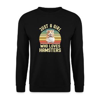 Hamster - Sweat-shirt Unisexe - noir - Devant - Alina (178cm) & Michal (187cm)