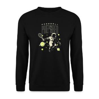 Tennis Mondball Spieler Shirt - Unisex Pullover - Schwarz - Vorne - Alina (178cm) & Michal (187cm)
