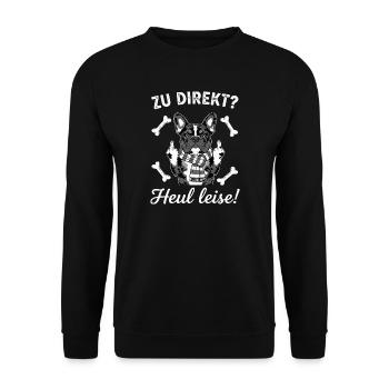 Bouledogue français cool - Sweat-shirt Unisexe - noir - Devant - Alina (178cm) & Michal (187cm)