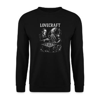 Conception d'échecs Octopus inspirée de Lovecraft - Sweat-shirt Unisexe - noir - Devant - Alina (178cm) & Michal (187cm)