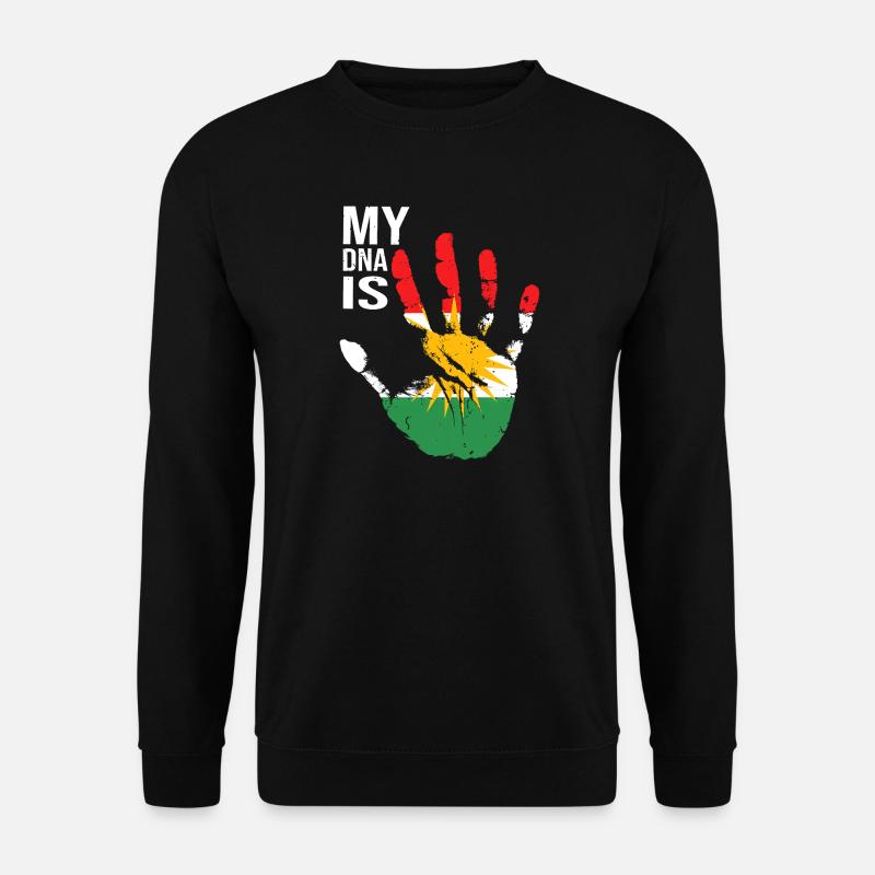 Kurdistan Kurden Handdesign mit Flagge - Unisex Pullover - Schwarz