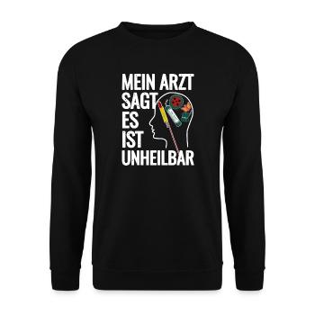 Feu d’artifice dans la tête - Sweat-shirt Unisexe - noir - Devant - Alina (178cm) & Michal (187cm)