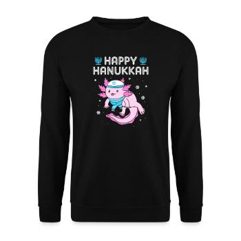 Hanukah Chanukkah Hanukkah - Unisex Sweatshirt - black - Front - Alina (178cm) & Michal (187cm)